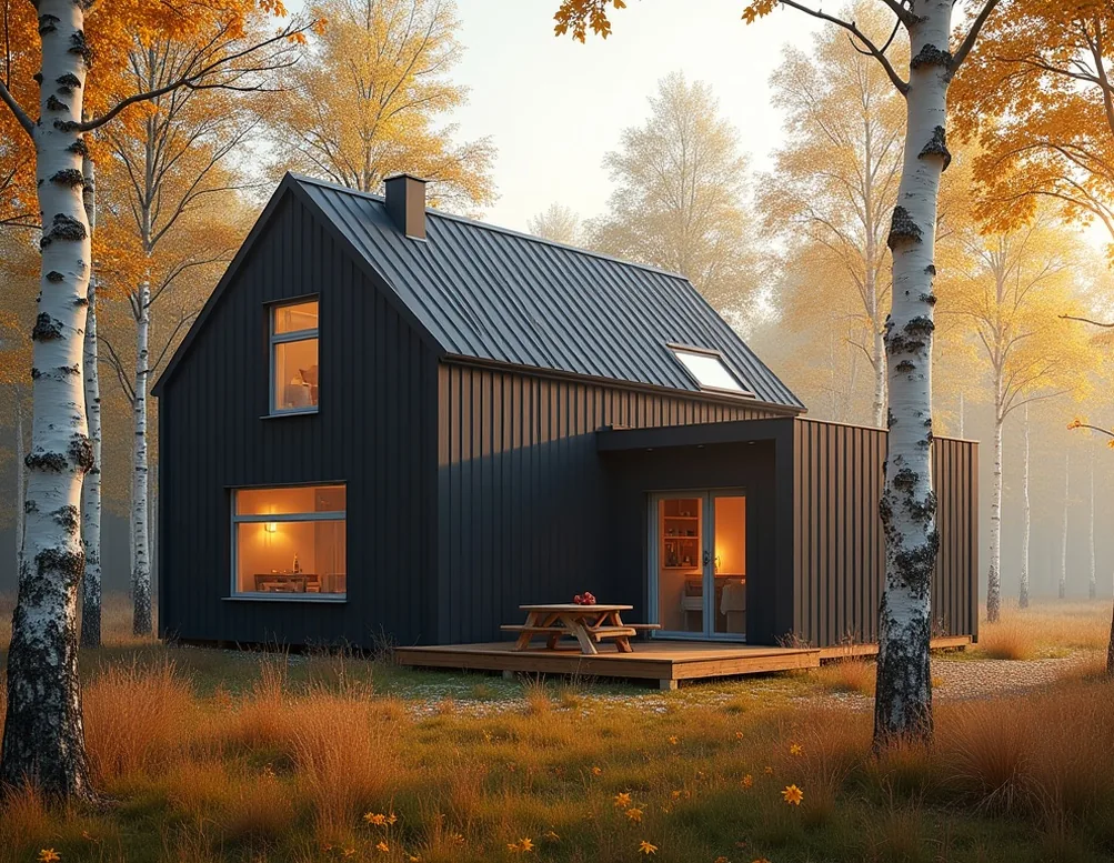 Handel showroom exterior with modular sauna display in Aachen